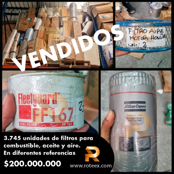 Lote de filtros para vehículos